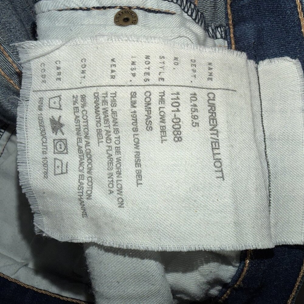 Current Elliott Women’s Jeans Sz 30‎ The Low Bell 70’s Flare Festival Bohocore - Picture 11 of 13